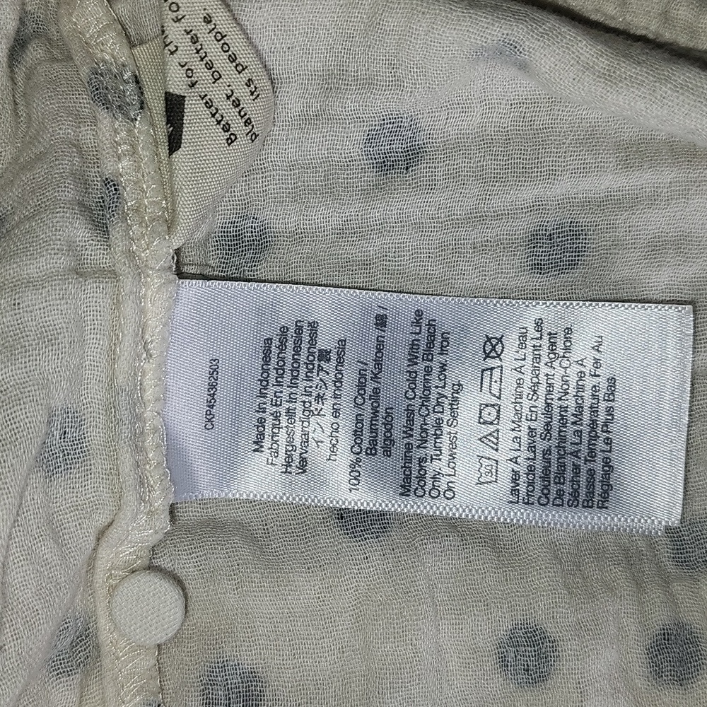 Madewell Cream and Black Polka Lightspun Harlow Square-Neck Top SIZE XL - Picture 4 of 7